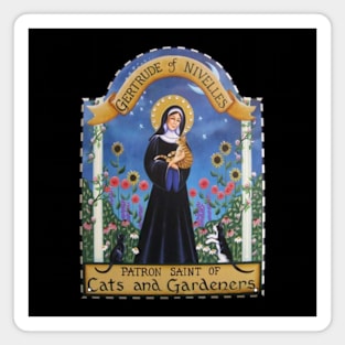 St. Gertrude of Nivelles Patron Saint of Cats Lovers Magnet